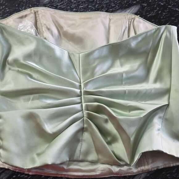 NEW BARI JAY TWO PIECE GOWN SIDE ZIPPER CLOSURE WITH JEWEL STUDDED EMBELLISHMENT - Picture 14 of 15